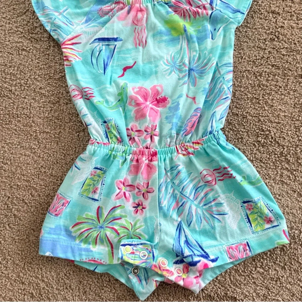 The Children’s Place Tropical Print Baby Romper 12–18M Summer One Piece